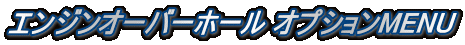 エンジンオーバーホール オプションMENU